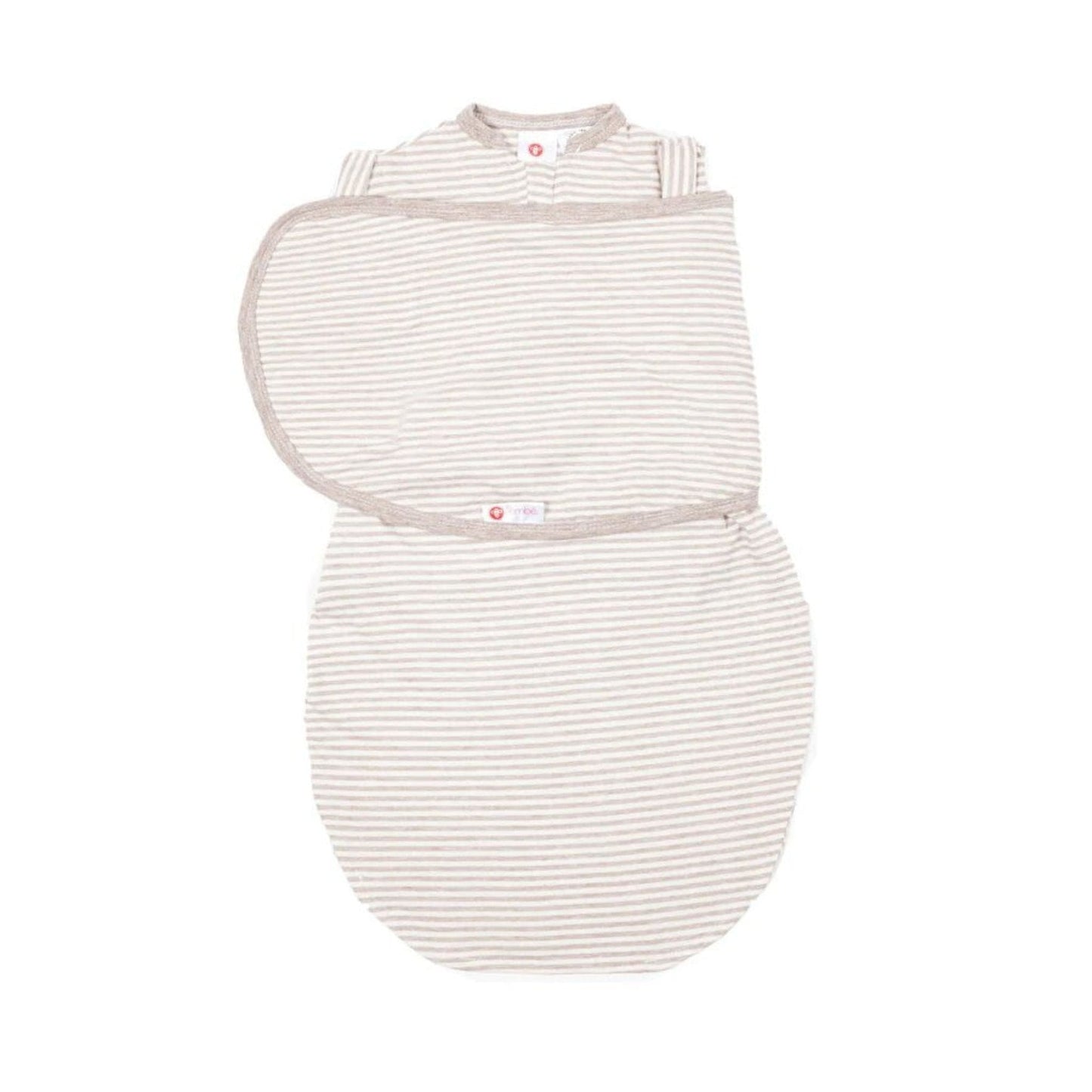 embé Transitional Short Sleeve Heathered Oatmeal Stripe 2-Way Swaddle Sack (3-6 months)