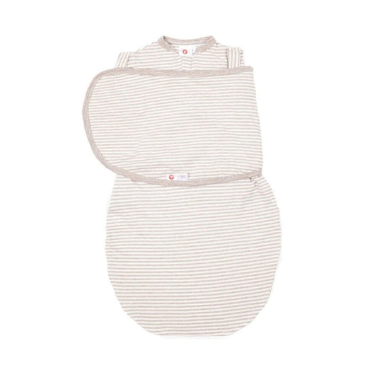 embé Transitional Short Sleeve Heathered Oatmeal Stripe 2-Way Swaddle Sack (3-6 months)
