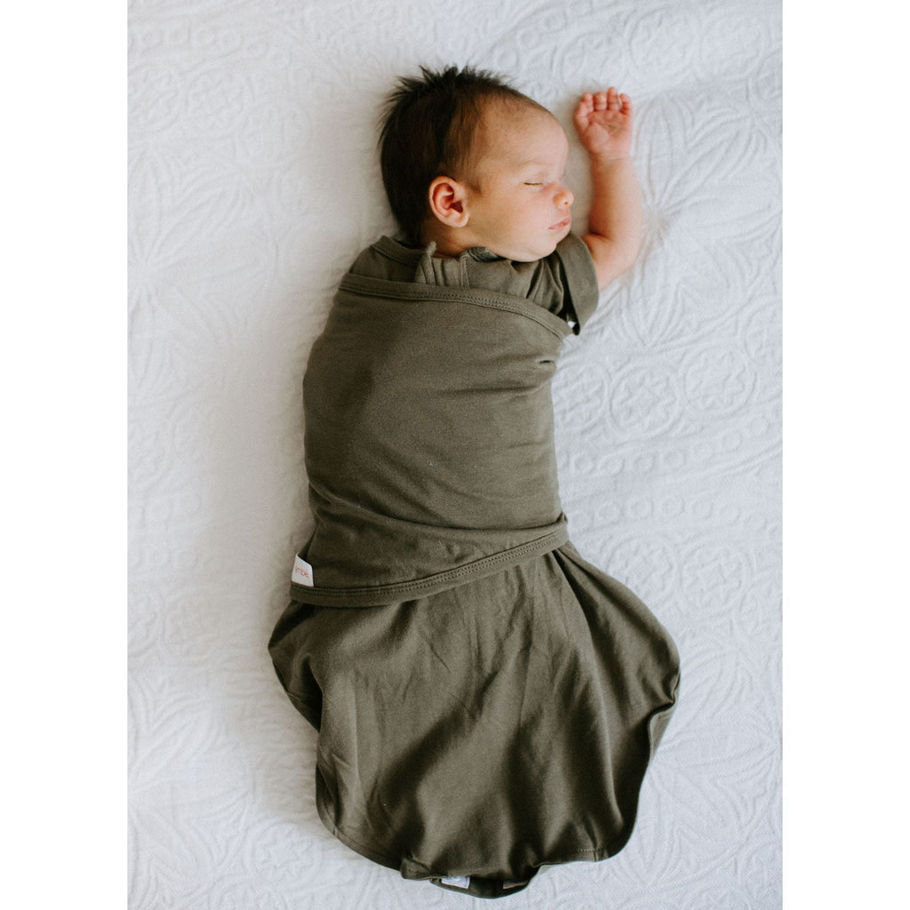 embé Transitional Short Sleeve Moss 2-Way Swaddle Sack (3-6 months)