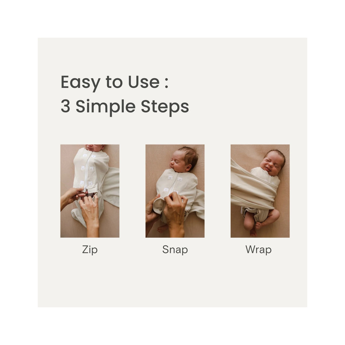 Embé Arms-In Starter Swaddle Wrap 0-3 Months - Sky