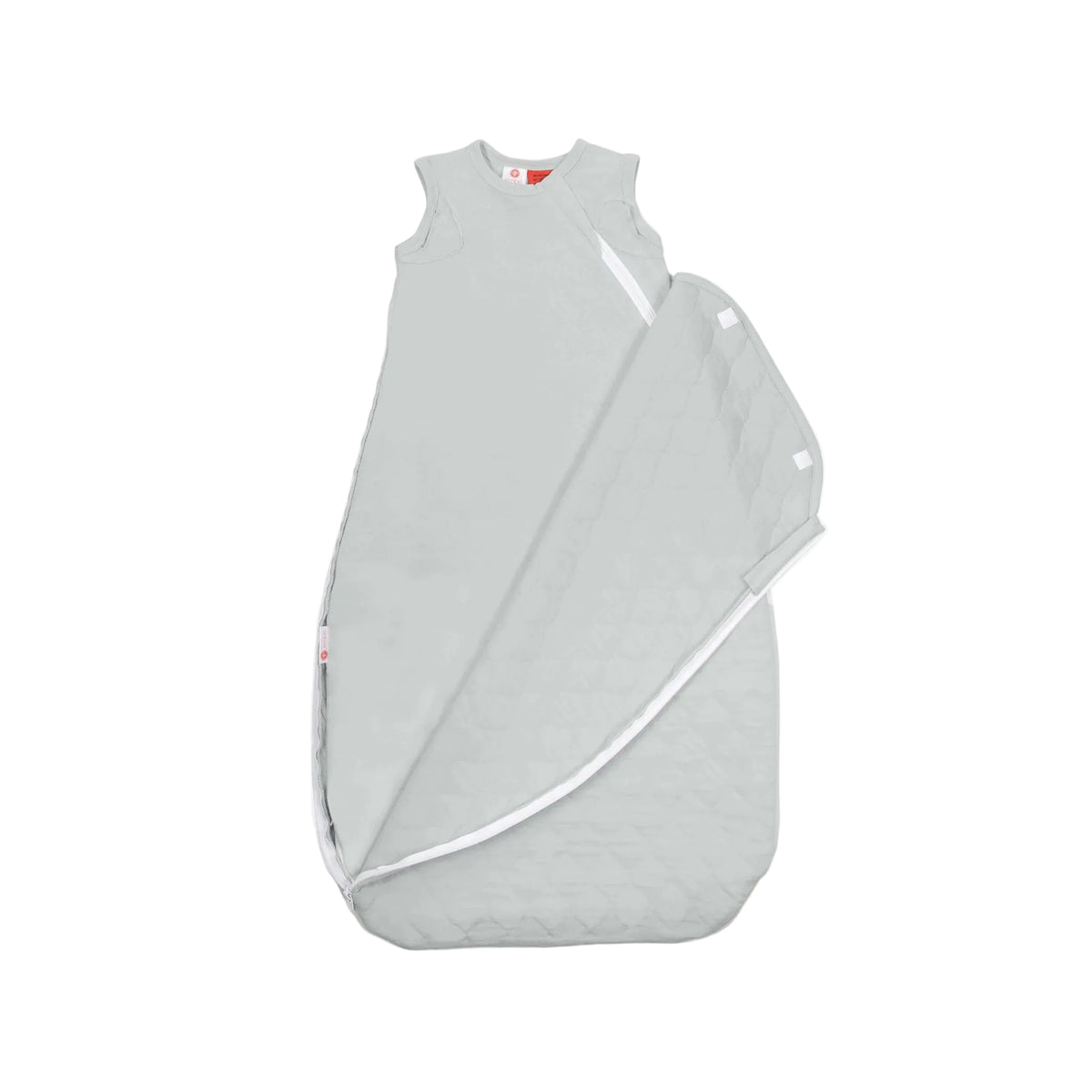 Light gray baby swaddle on a white background