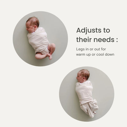 embé Long Sleeve Starter Clustered Flowers 2-Way Swaddle Sack (0-3 months)