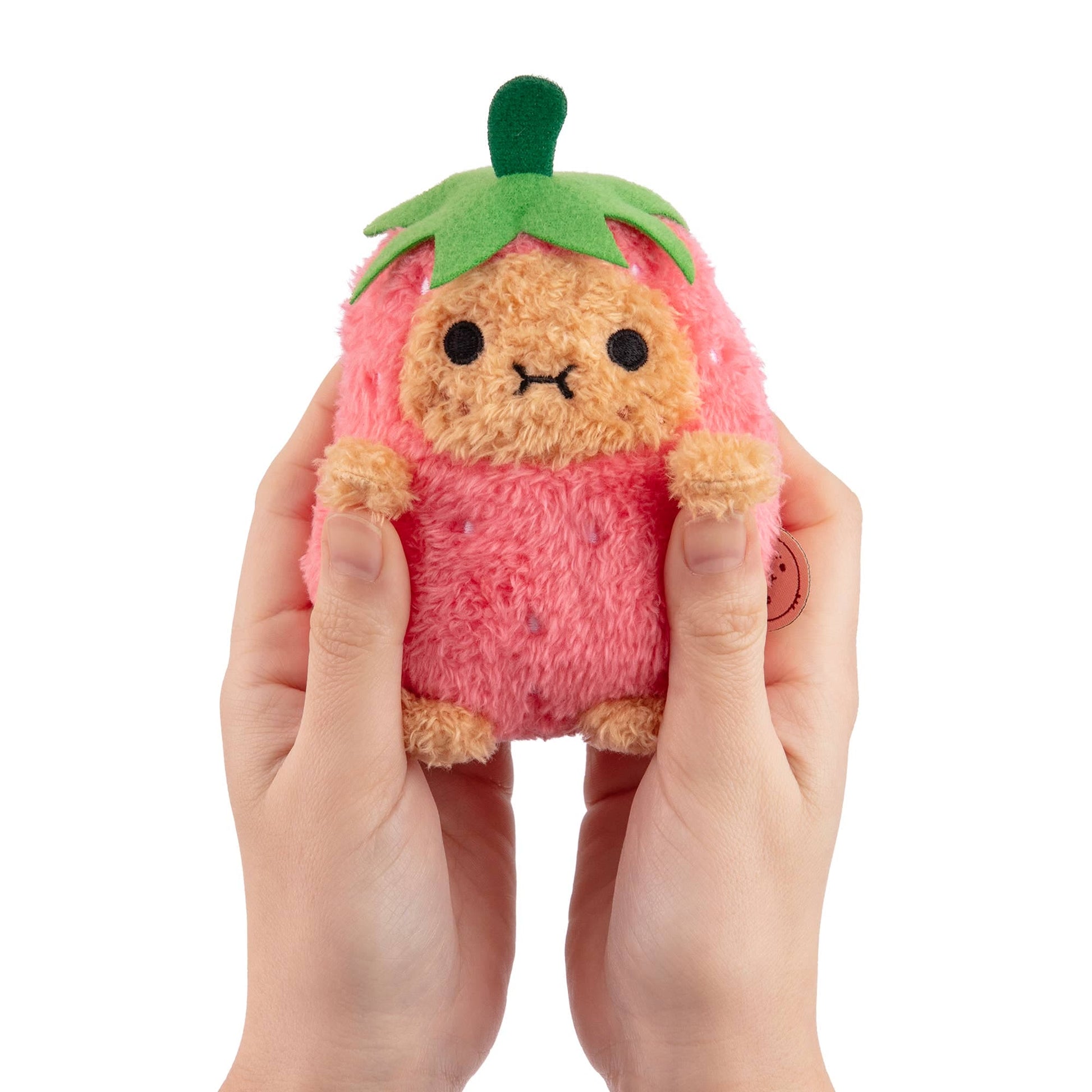 Noodoll Strawberry Ricespud mini sitting plush toy 10cm