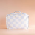 Fox & Fallow Cosmetic Bag - Powdered Blue Checkered