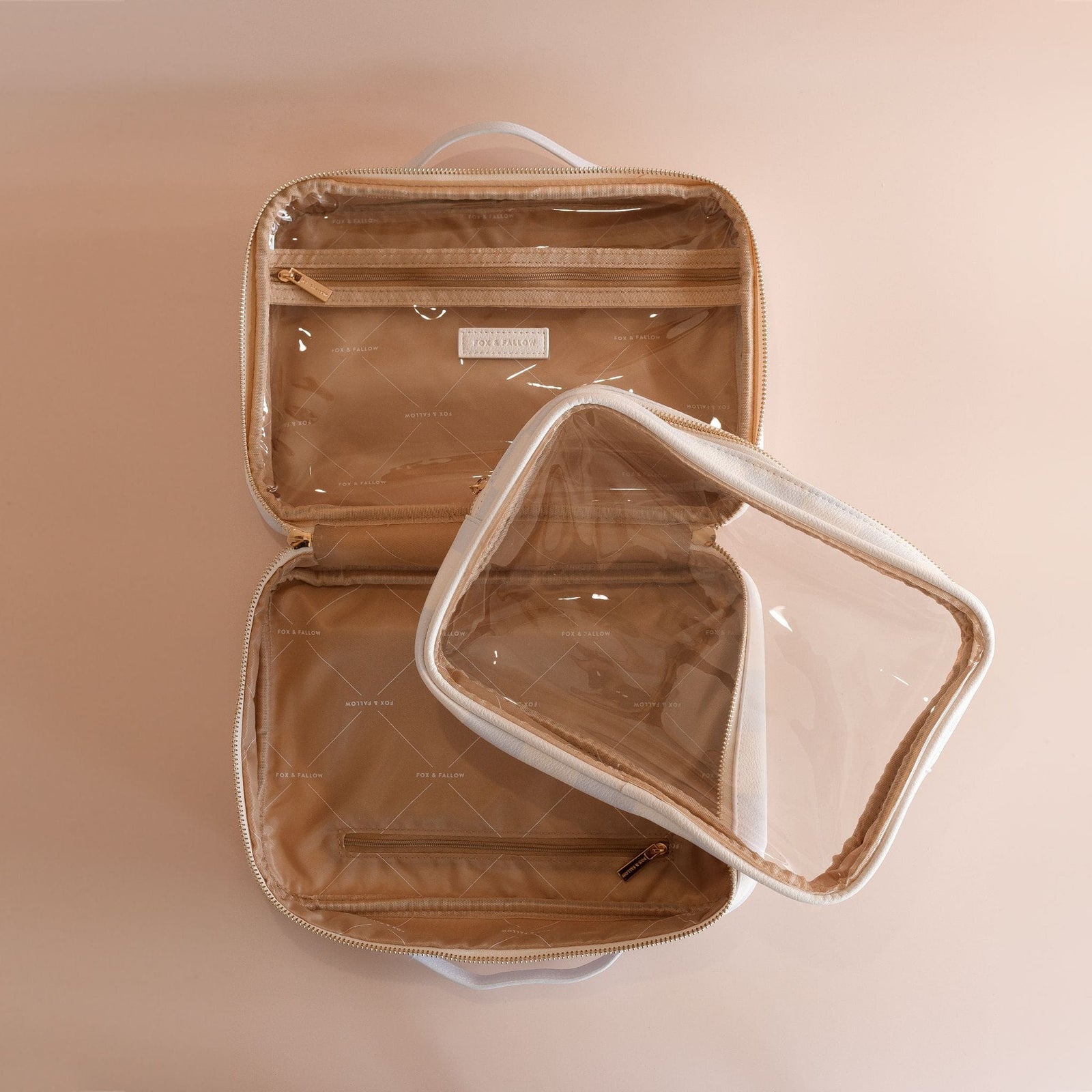 Fox & Fallow 2-in-1 Cosmetic Bag with Removable Travel Pouch