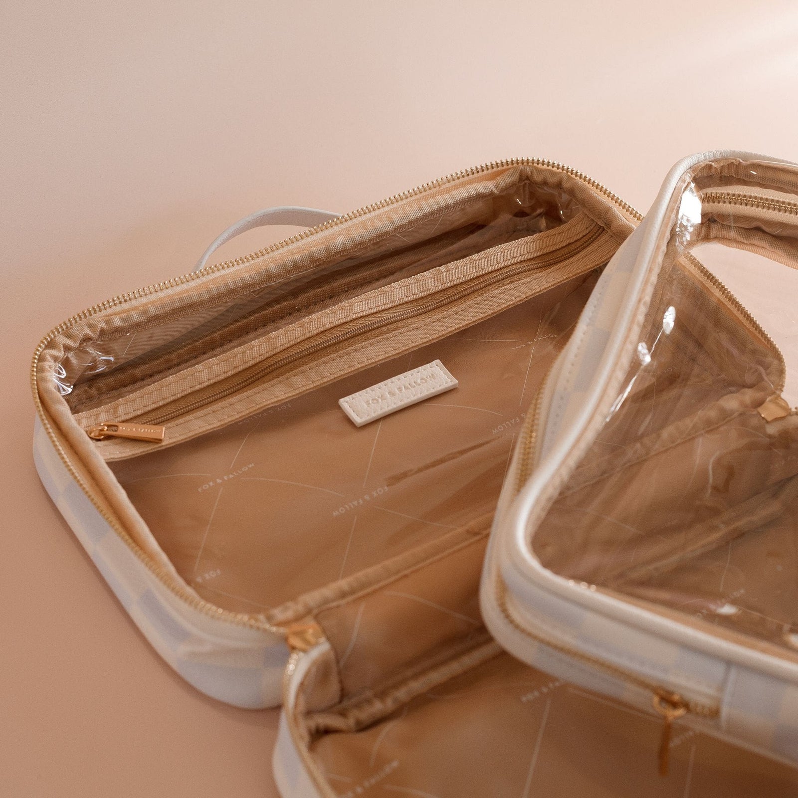 Fox & Fallow 2-in-1 Cosmetic Bag with Removable Travel Pouch