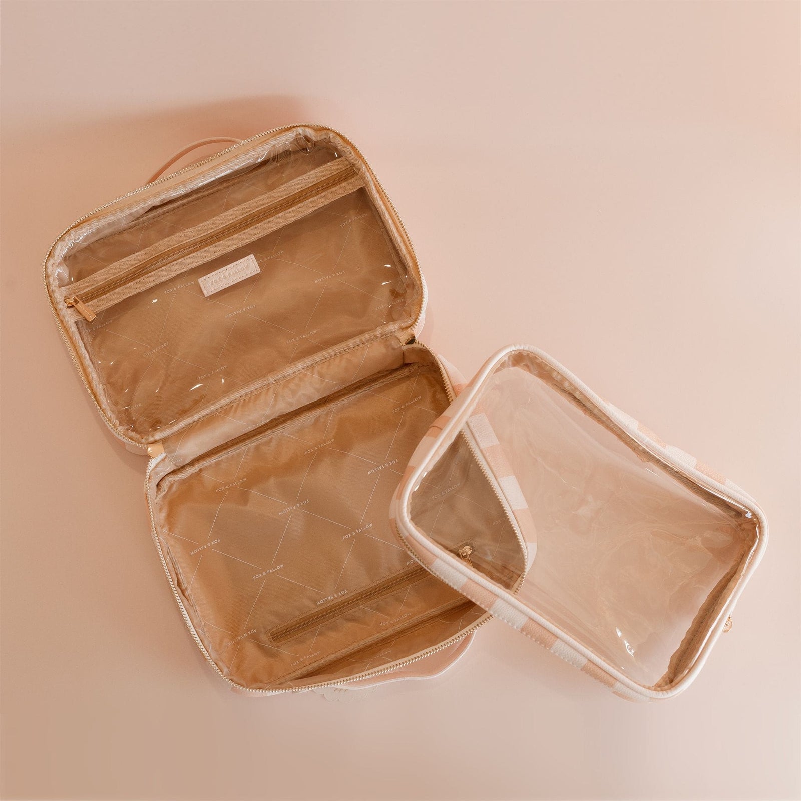 Fox & Fallow 2-in-1 Cosmetic Bag with Removable Travel Pouch
