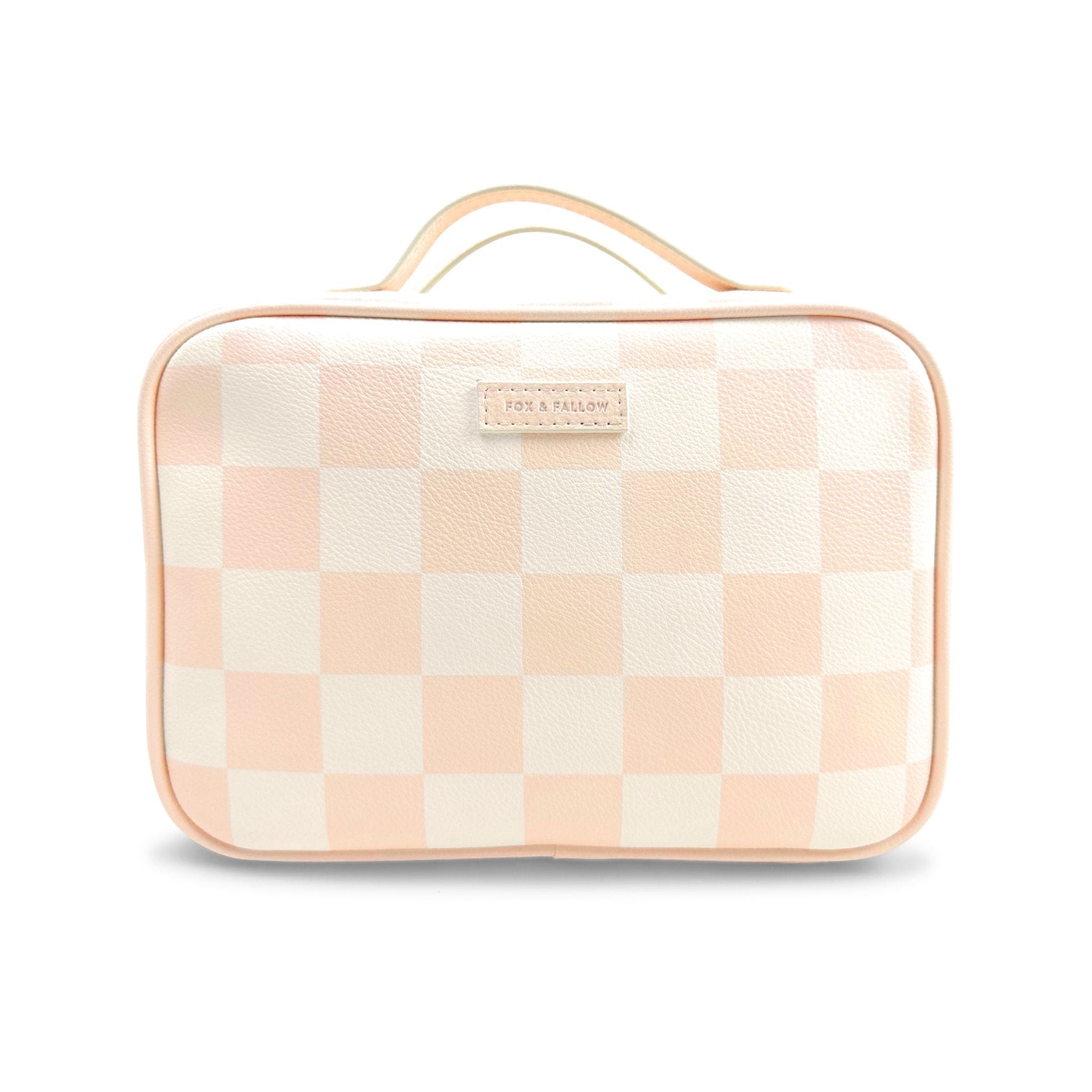 Fox & Fallow Cosmetic Bag - Salmon Checkered
