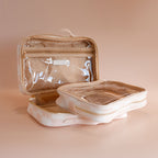 Fox & Fallow Cosmetic Bag - Salmon Checkered