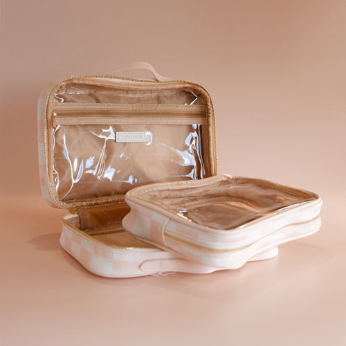 Fox & Fallow 2-in-1 Cosmetic Bag with Removable Travel Pouch