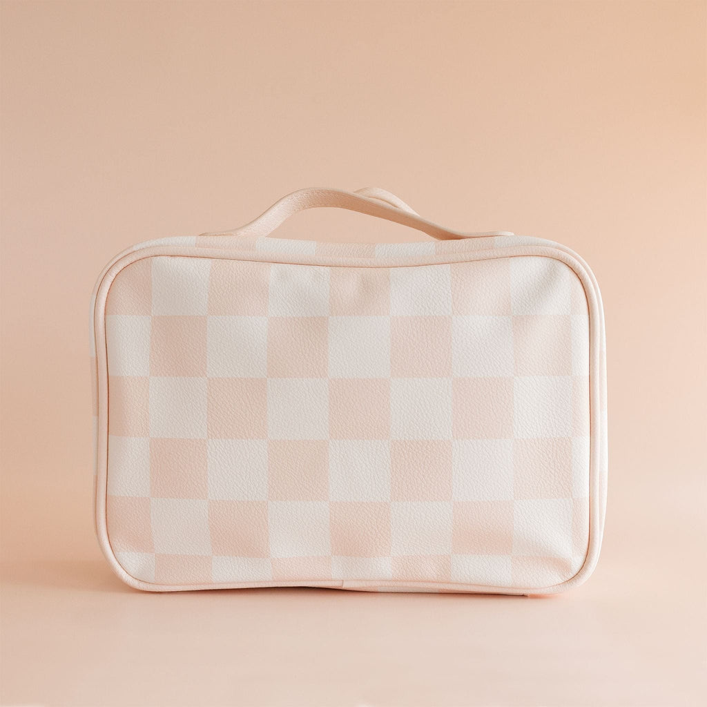 Fox & Fallow Cosmetic Bag - Salmon Checkered