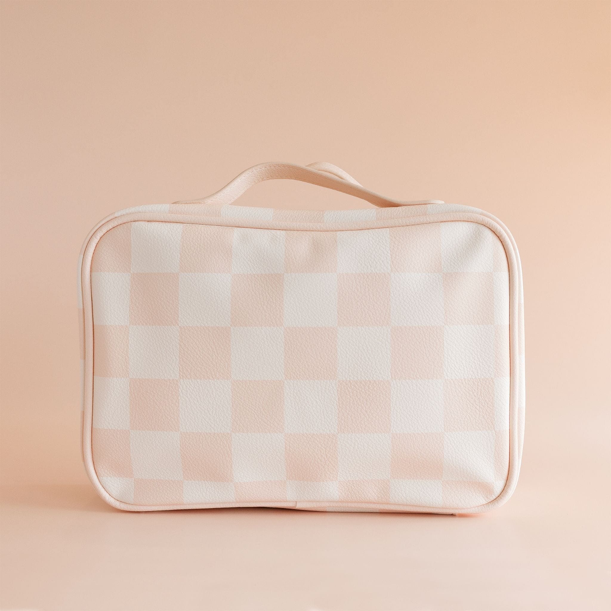 Fox & Fallow Cosmetic Bag - Salmon Checkered