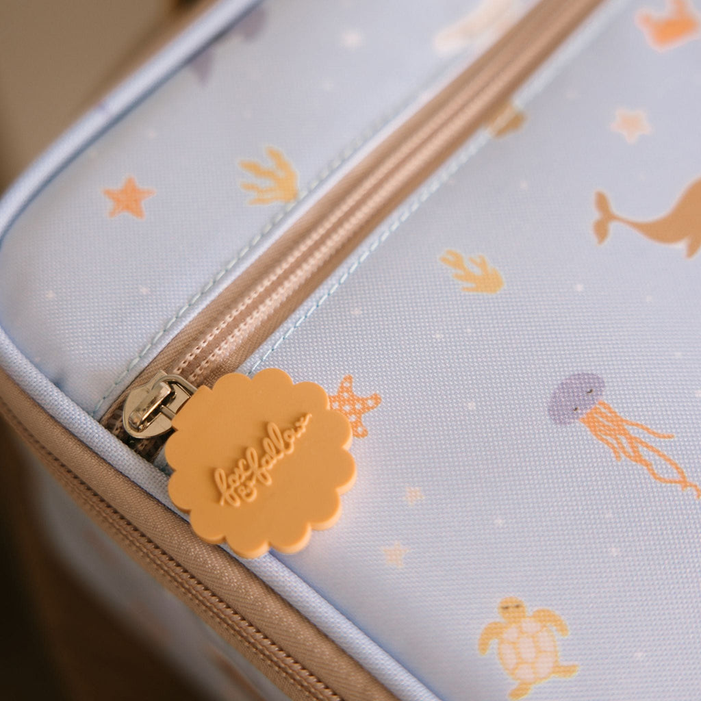 Fox & Fallow Kids Insulated Lunch Bag - Ocean Creatures Sky