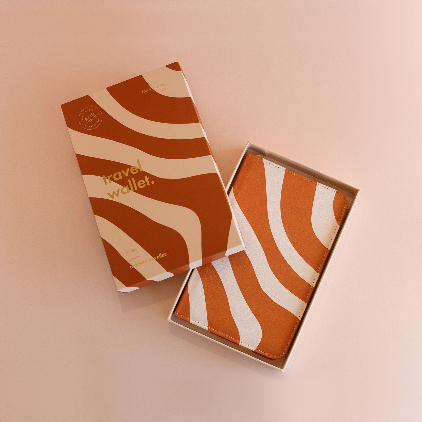 Fox & Fallow Travel Wallet - Rust Swirl