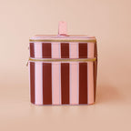 Fox & Fallow 'The Classic' Vanity Case - Burgundy Stripe