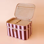 Fox & Fallow 'The Classic' Vanity Case - Burgundy Stripe