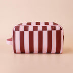 Fox & Fallow Wash Bag - Burgundy Stripe