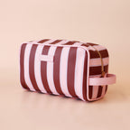 Fox & Fallow Wash Bag - Burgundy Stripe