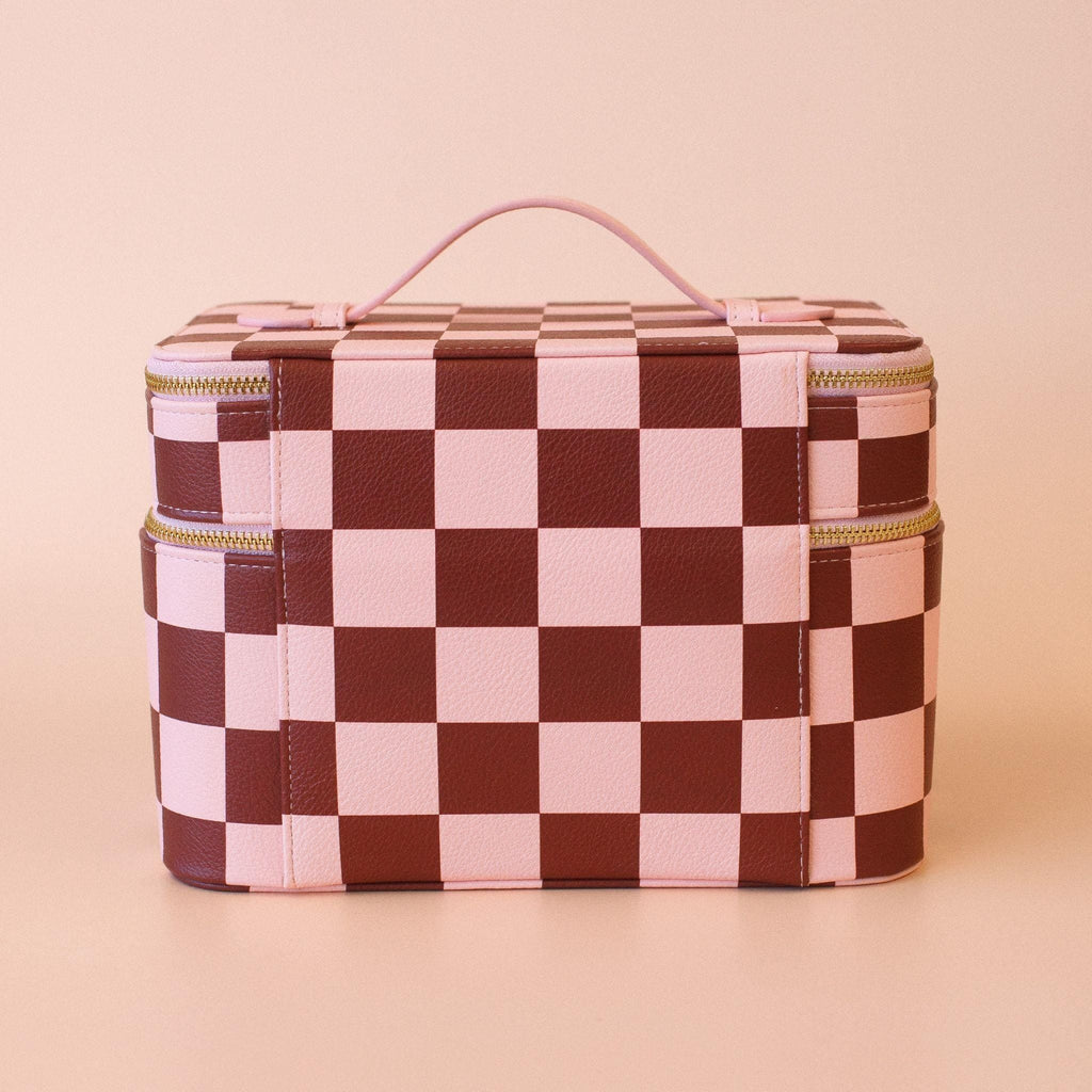 Fox & Fallow 'The Classic' Vanity Case - Cherry Check