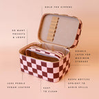 Fox & Fallow 'The Classic' Vanity Case - Cherry Check