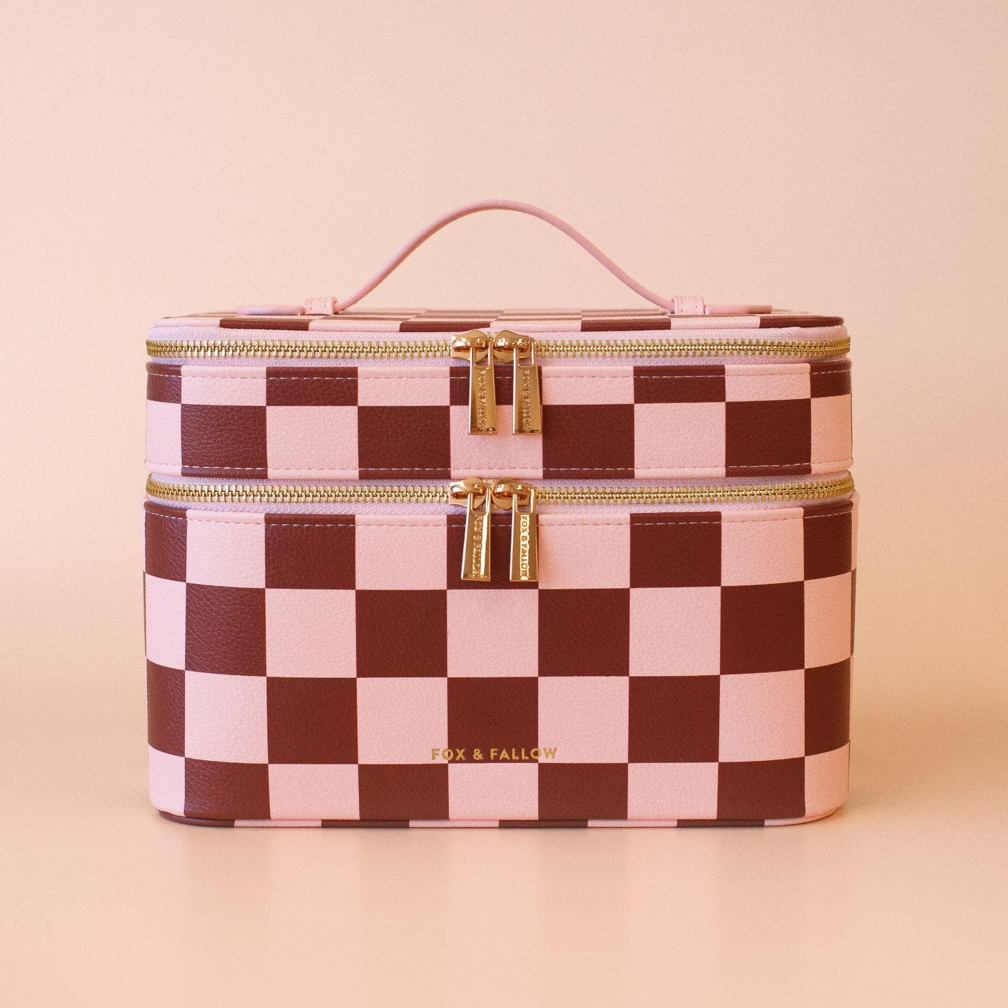 Fox & Fallow 'The Classic' Vanity Case - Cherry Check