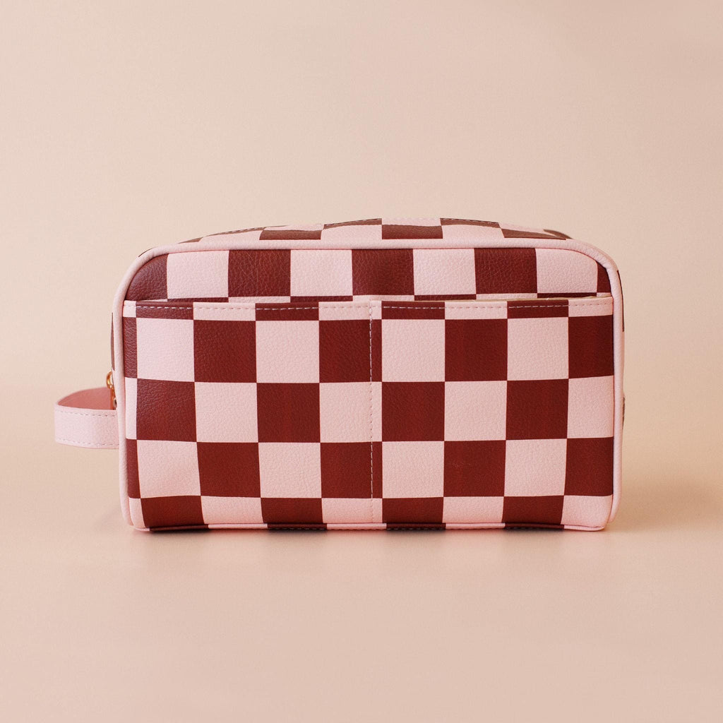 Fox & Fallow Wash Bag - Cherry Check