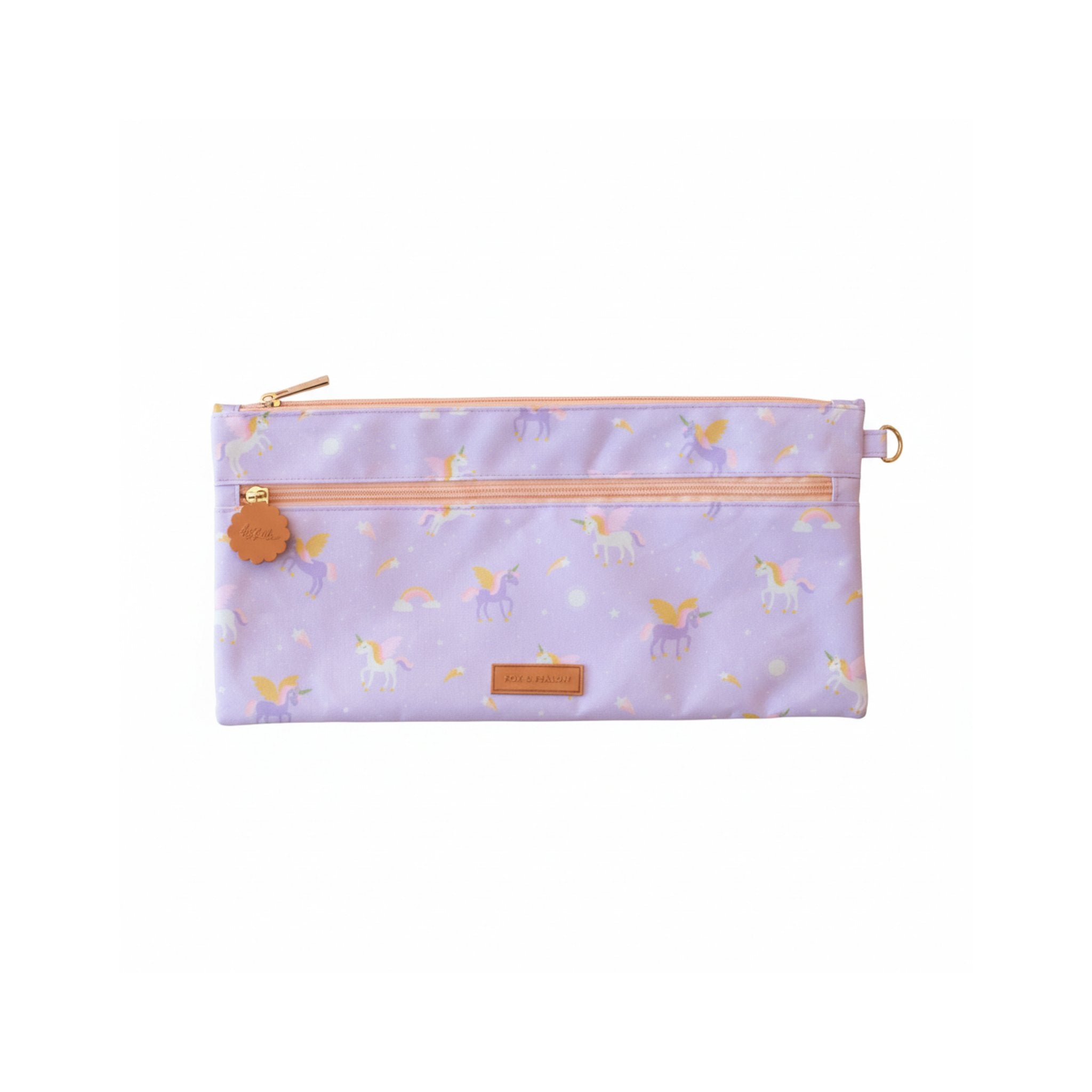Fox & Fallow Large Pencil Case | Fits 30 cm Rulers & Dual Compartments