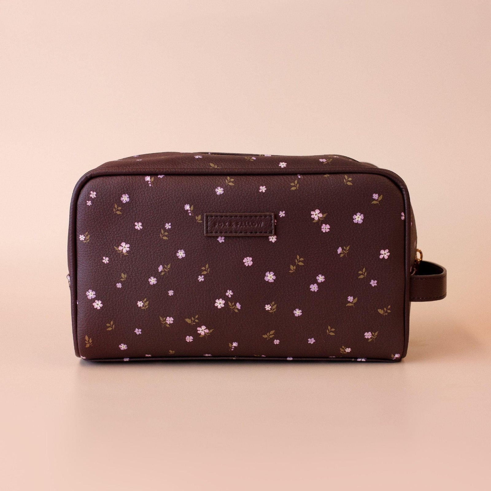 Fox & Fallow Medium Luxury Wash Bag | Pebble Vegan Leather