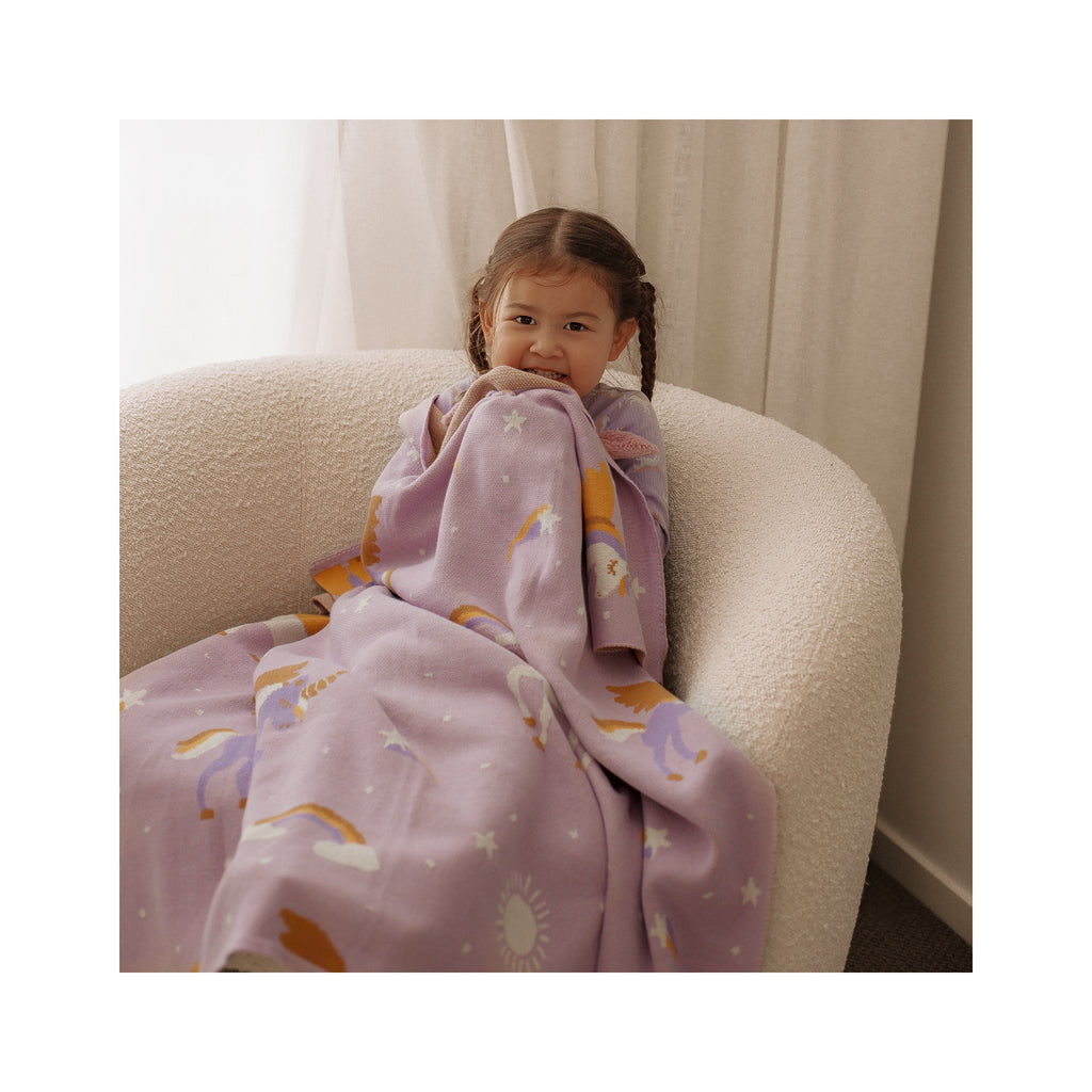 Fox & Fallow Knitted Cotton Blanket | Heirloom Quality & Oeko-Tex Certified