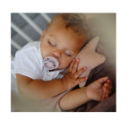 FRIGG Daisy Pacifier Round 2-Pack Latex - Size 2 (6-18 Months) - Baby Pink & Soft Lilac