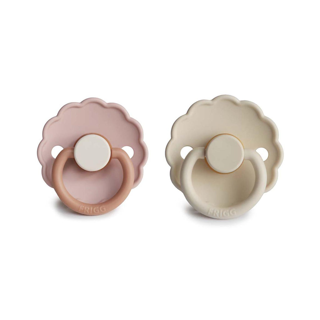 FRIGG Daisy Round Natural Rubber 2-Pack | Floral Scalloped Design for Breast-Like Comfort