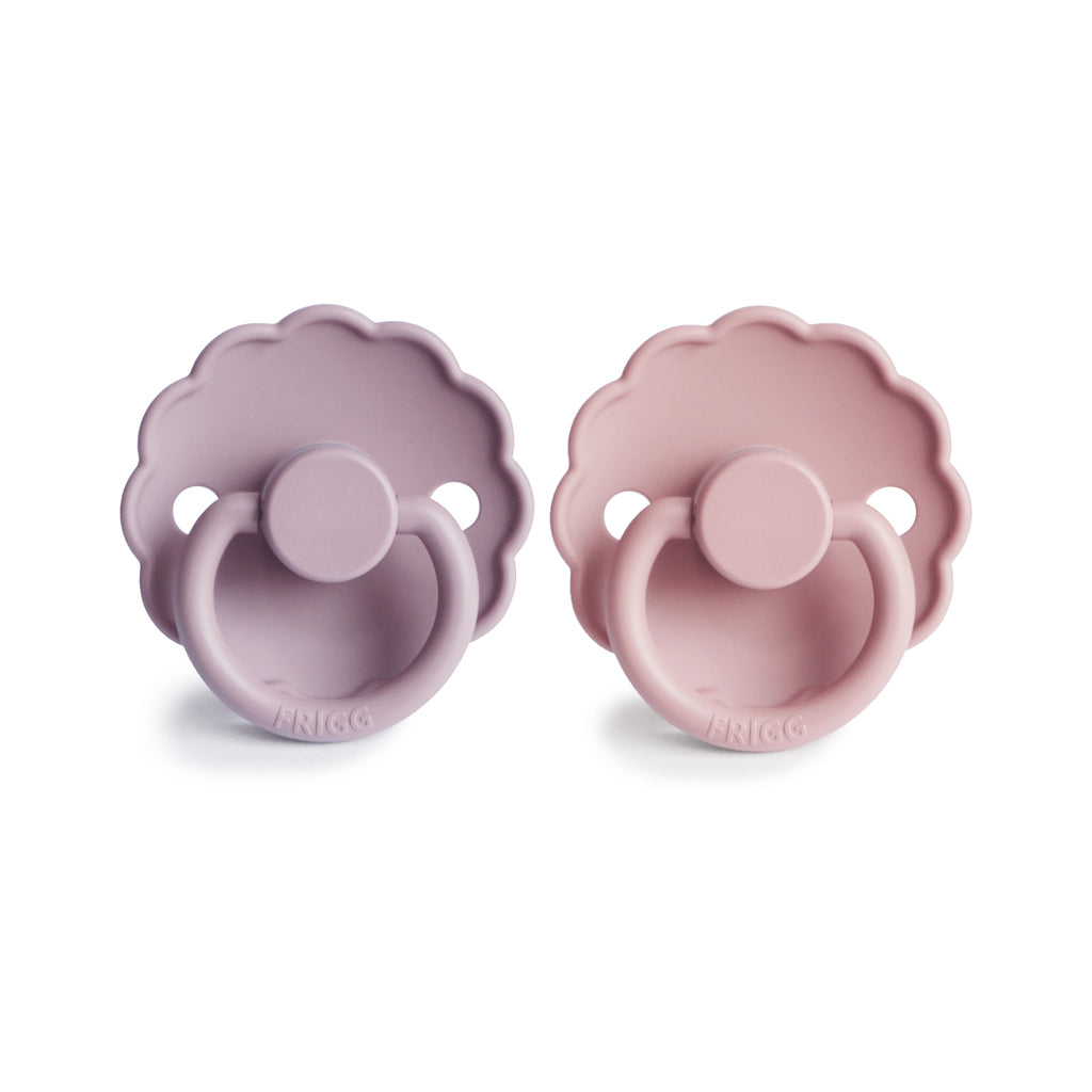 FRIGG Daisy Round Silicone 2-Pack | Whimsical Floral Design for Easy Soothing