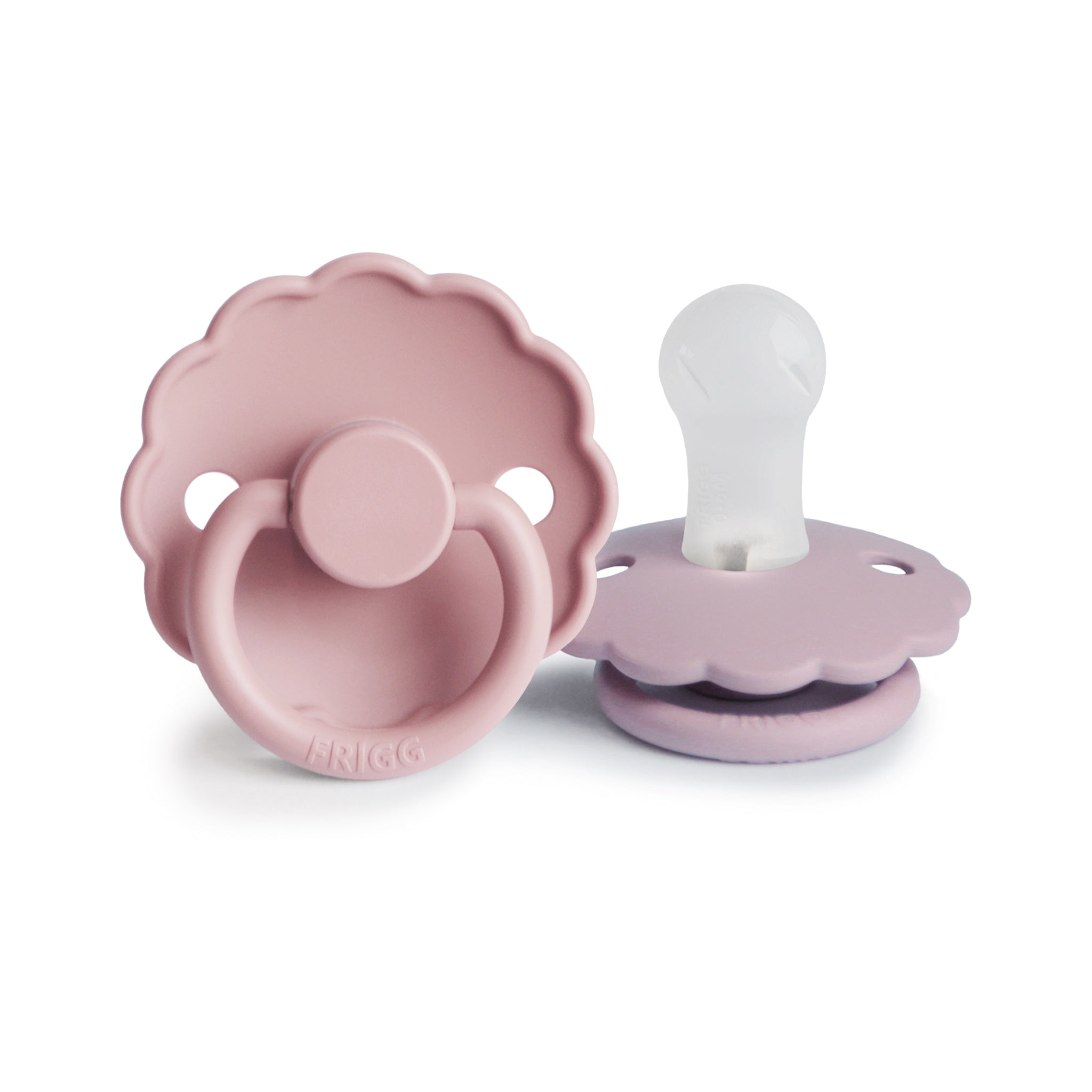 FRIGG Daisy Round Silicone 2-Pack | Whimsical Floral Design for Easy Soothing