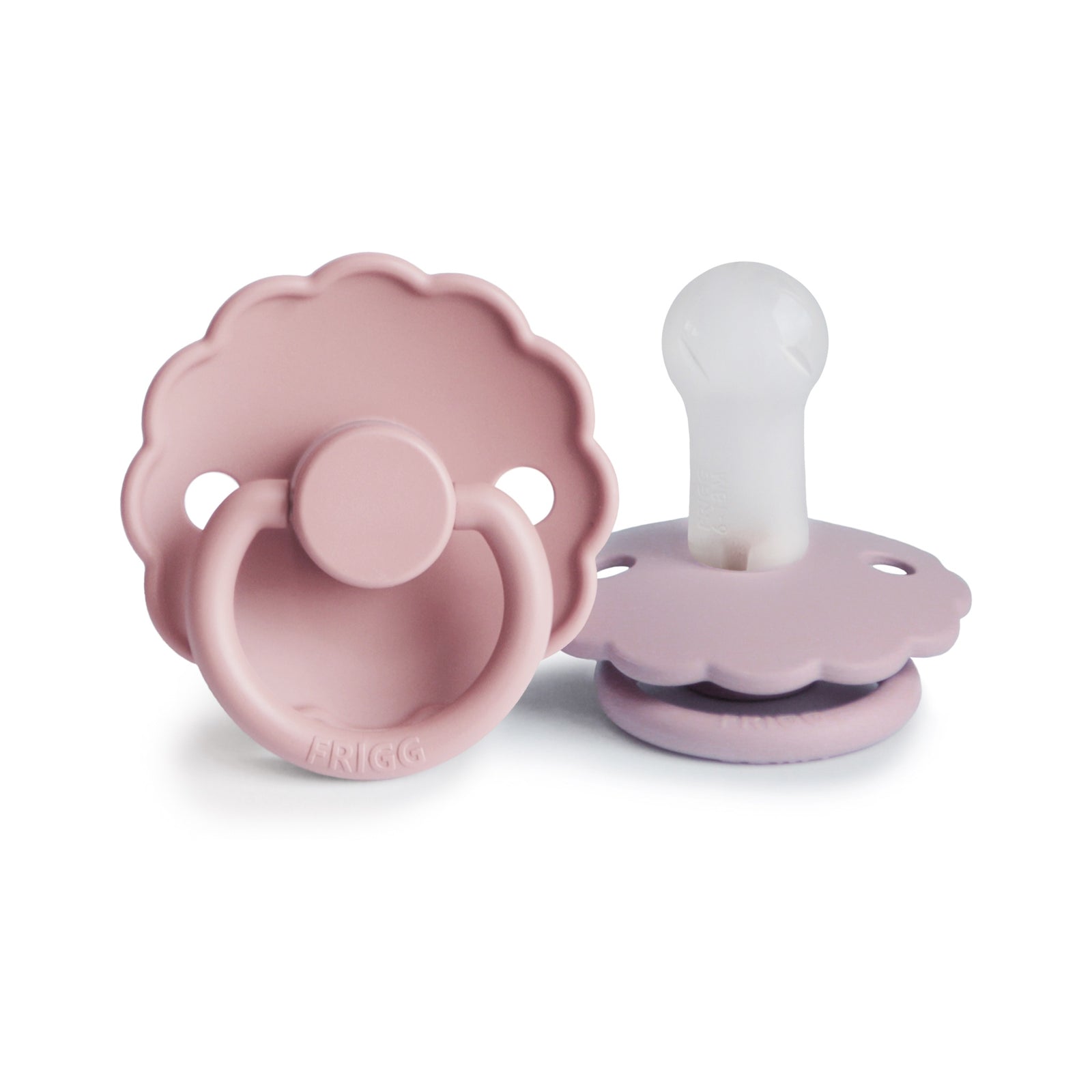 FRIGG Daisy Round Silicone Pacifier 2-Pack | Whimsical Floral Design for Easy Soothing