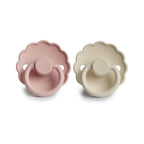 FRIGG Daisy Round Silicone 2-Pack | Whimsical Floral Design for Easy Soothing