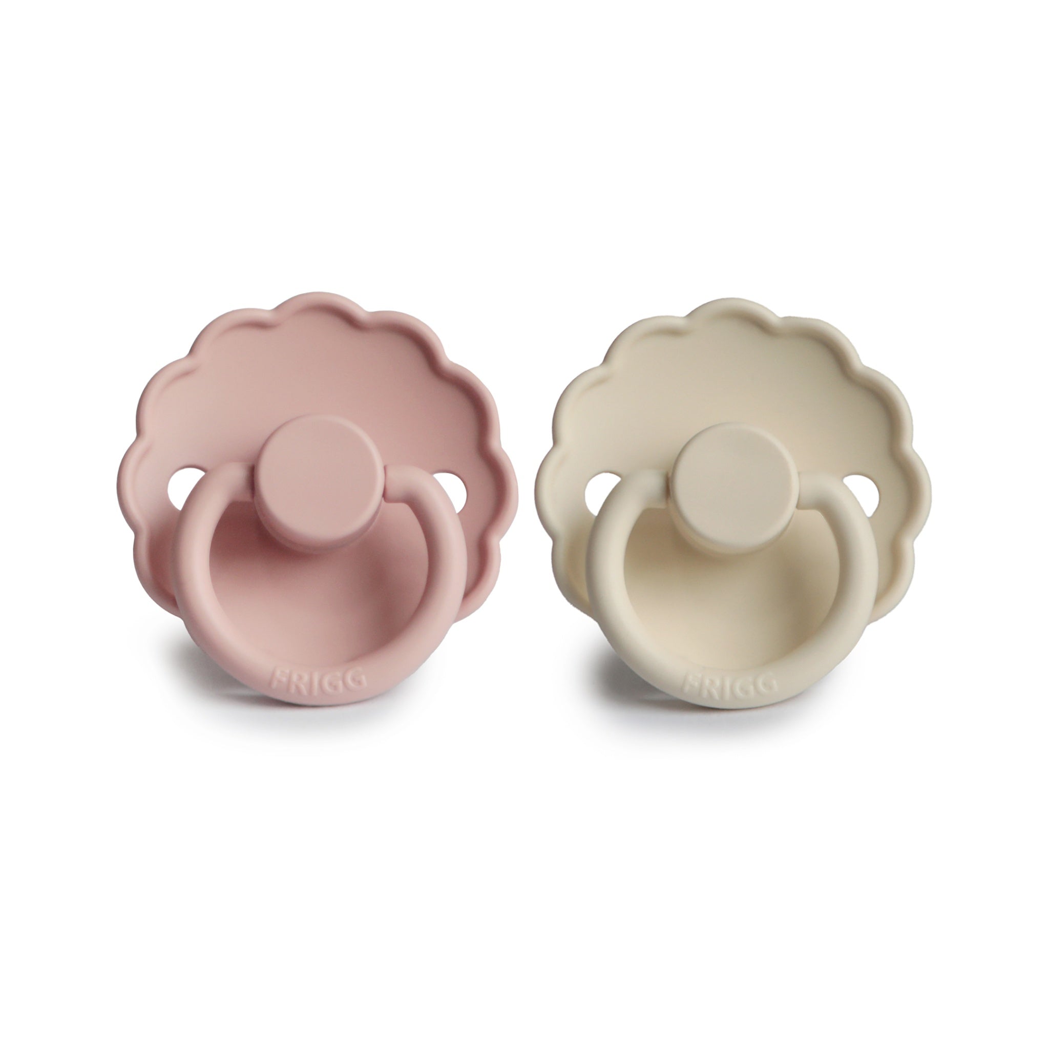 FRIGG Daisy Round Silicone 2-Pack | Whimsical Floral Design for Easy Soothing