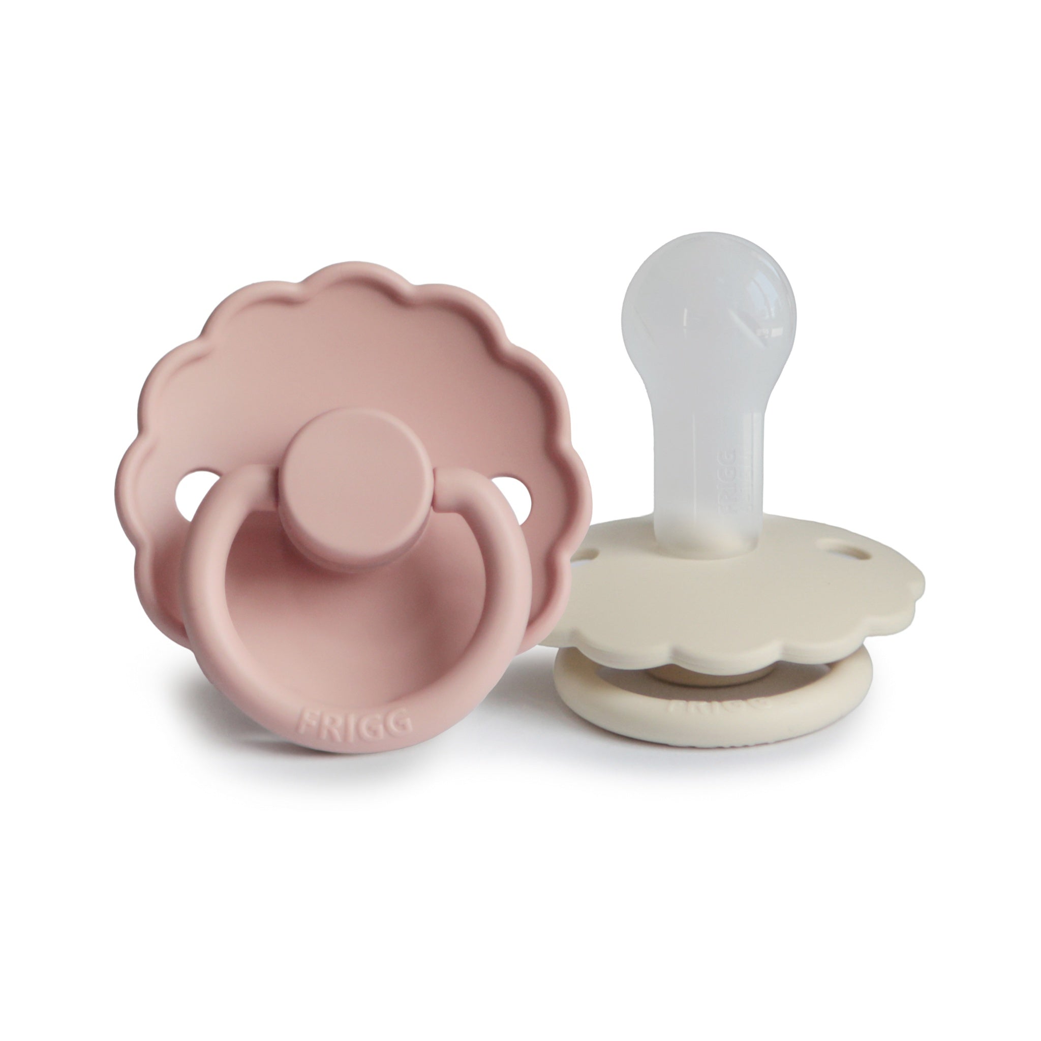 FRIGG Daisy Round Silicone 2-Pack | Whimsical Floral Design for Easy Soothing