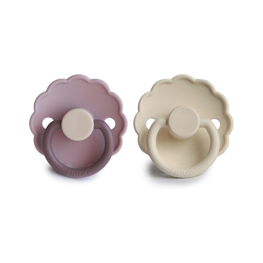 FRIGG Daisy Round Silicone 2-Pack | Whimsical Floral Design for Easy Soothing