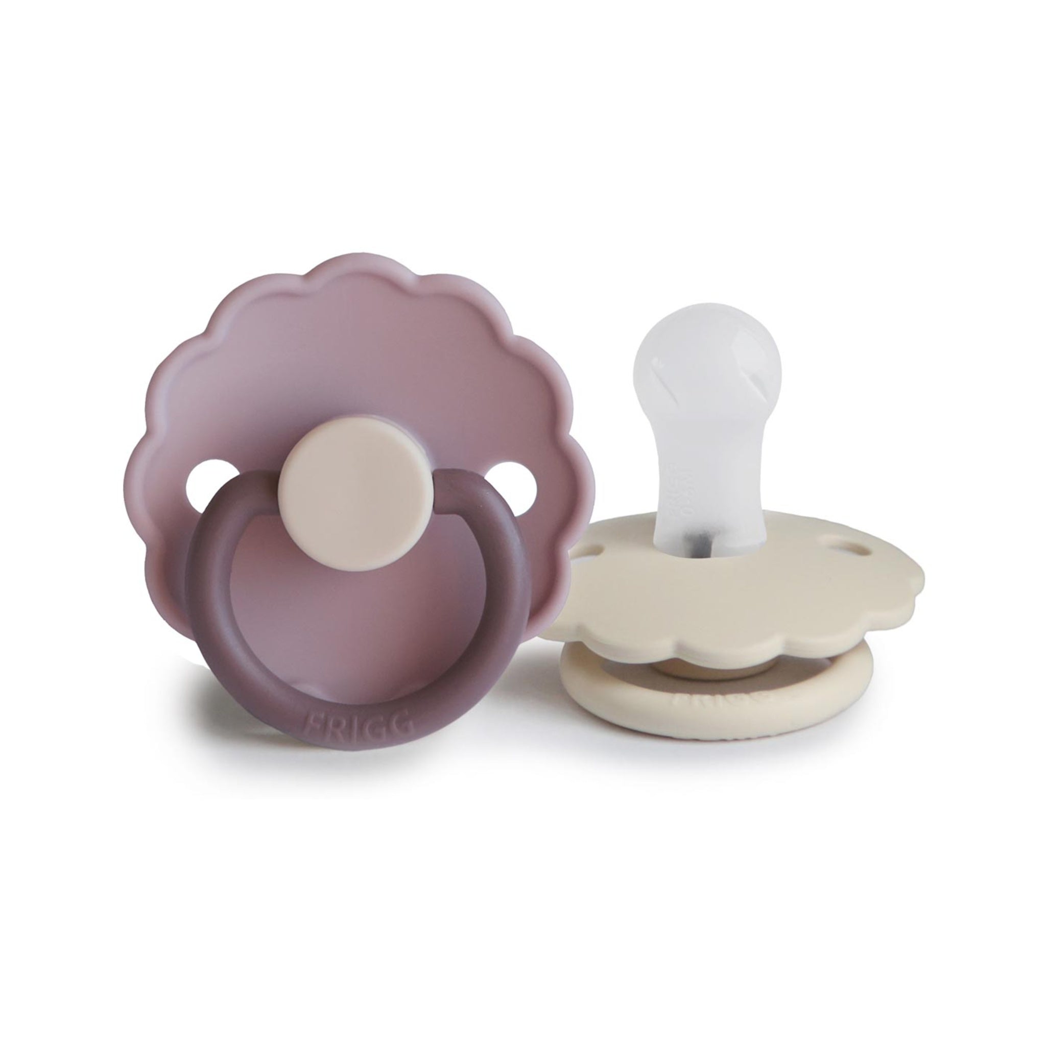 FRIGG Daisy Round Silicone 2-Pack | Whimsical Floral Design for Easy Soothing