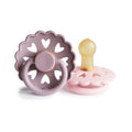 FRIGG Fairytale Pacifier Round 2-Pack Latex - Size 1 (0-6 Months) - Twilight Mauve & White Lilac