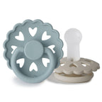 FRIGG Fairytale Pacifier Round 2-Pack Silicone - Size 2 (6-18 Months) - Stone Blue & Willow Grey