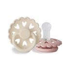 FRIGG Fairytale Pacifier Round 2-Pack Silicone - Size 2 (6-18 Months) - Blush & Cream