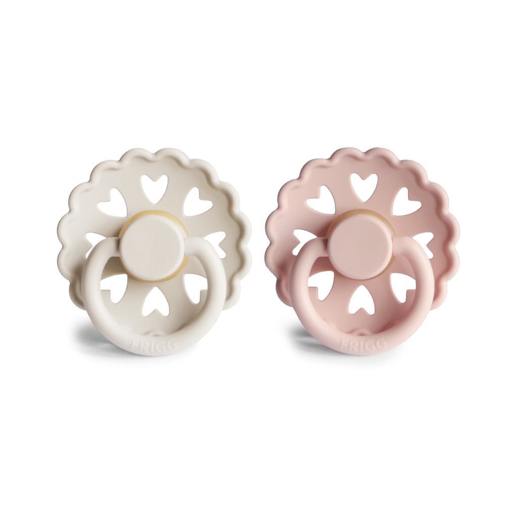 FRIGG Fairytale Round Natural Rubber 2-Pack | Whimsical Scalloped Design
