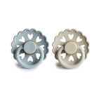 FRIGG Fairytale Round Natural Rubber 2-Pack | Whimsical Scalloped Design