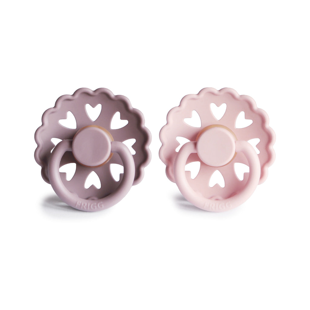 FRIGG Fairytale Round Natural Rubber 2-Pack | Whimsical Scalloped Design