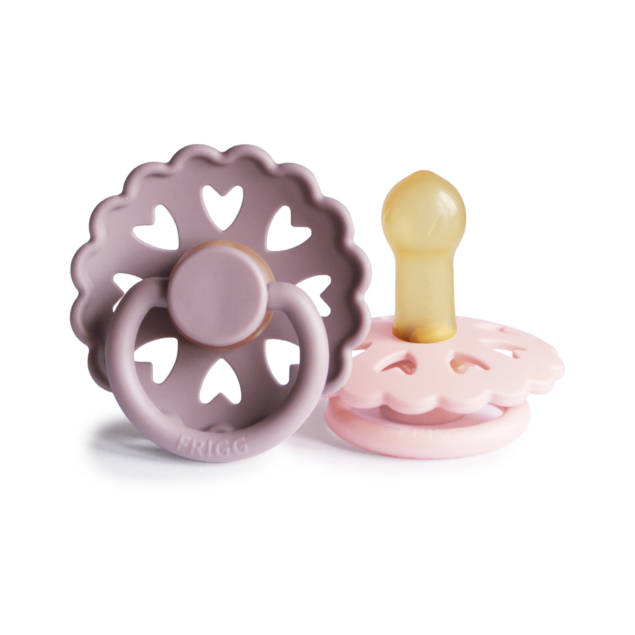 FRIGG Fairytale Round Natural Rubber 2-Pack | Whimsical Scalloped Design