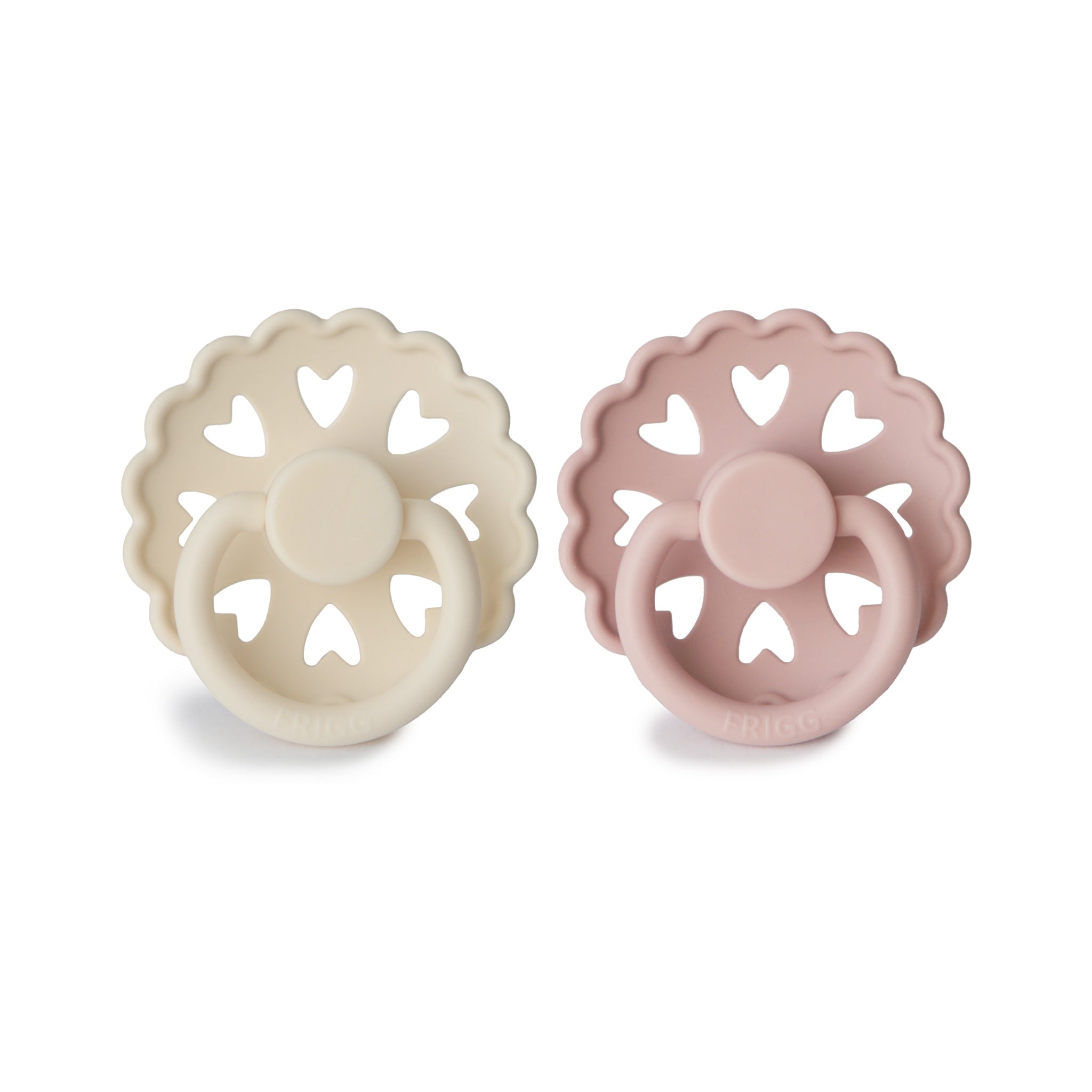 FRIGG Fairytale Round Silicone 2-Pack | Whimsical Scalloped Design for Easy Soothing