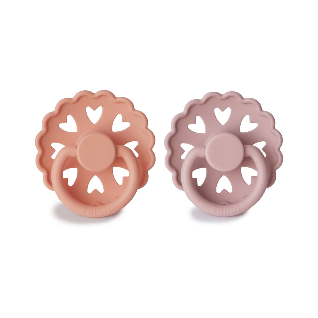 FRIGG Fairytale Round Silicone 2-Pack | Whimsical Scalloped Design for Easy Soothing