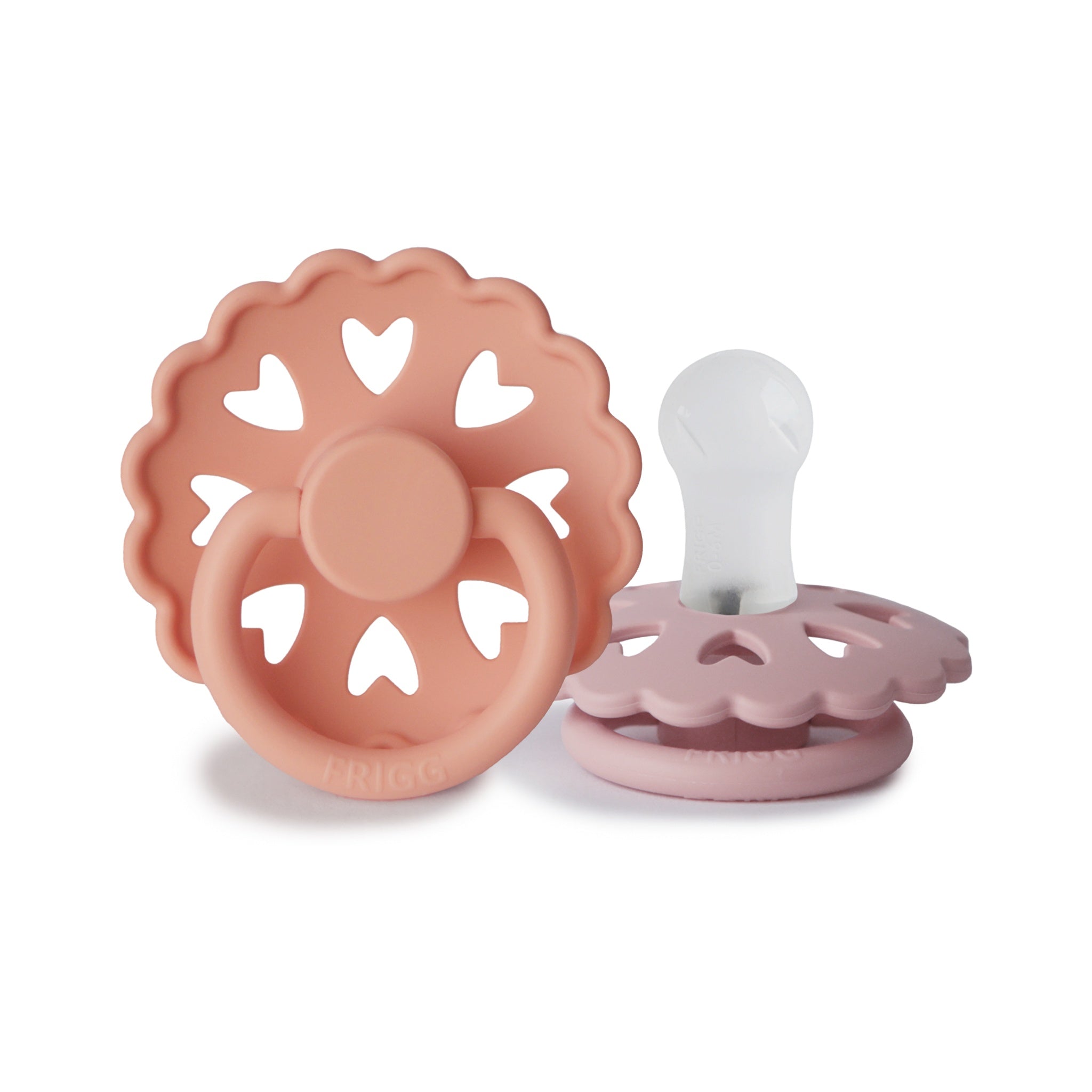 FRIGG Fairytale Round Silicone 2-Pack | Whimsical Scalloped Design for Easy Soothing