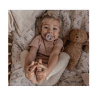 FRIGG Moon Phase Pacifier Round 2-Pack Silicone - Size 2 (6-18 Months) - Pale Daffodil & Soft Lilac